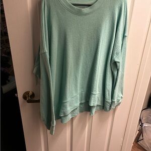 Aerie Mint Green waffle knit Sweatshirt